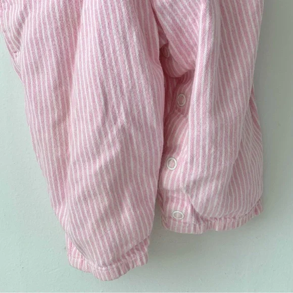 SOLD                                   80s pink pinstriped Oshkosh baby overalls - Picture 3 of 9